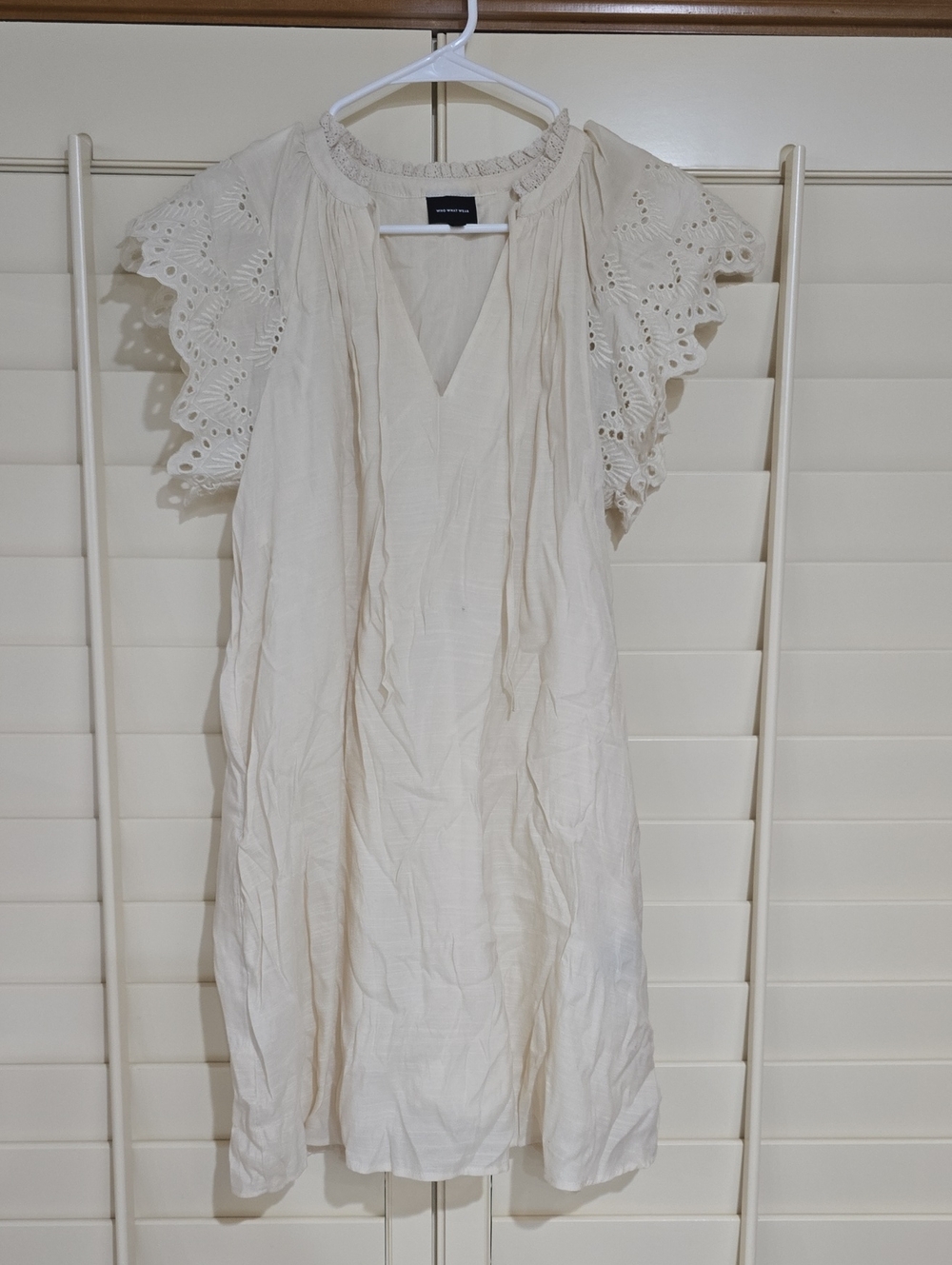 Who What Wear Cream Cotton Dress